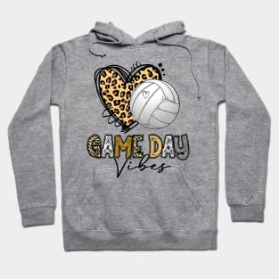 Volleyball Game Day Vibe Volleyball Mom Leopard Hoodie